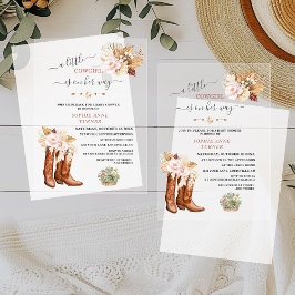 Western Eine kleine Cowgirl Blumenhose Babydusche Acryleinladungen