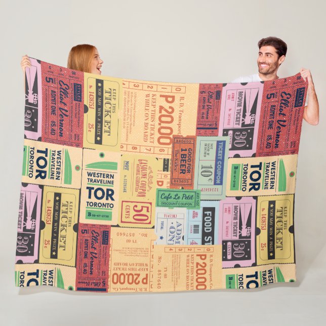 Western Einmaliges altes Cenima Tickets Rustikales Fleecedecke (Beispiel)