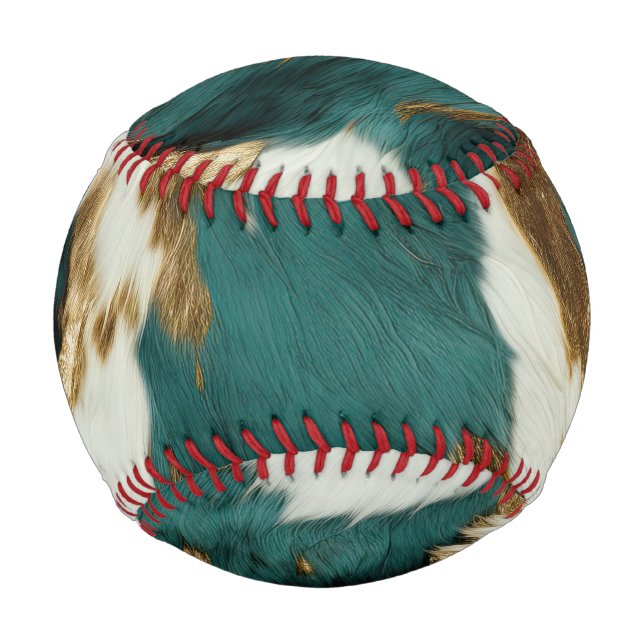 Western Emerald Gold White Cowhide Baseball (Vorderseite)