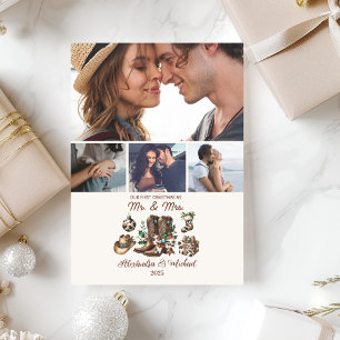 Western - Erste Weihnachtsfeier als Frau und Herr  Feiertagskarte