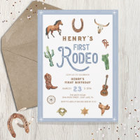 Western Erstgeburt Rodeo Baby Boy Einladung