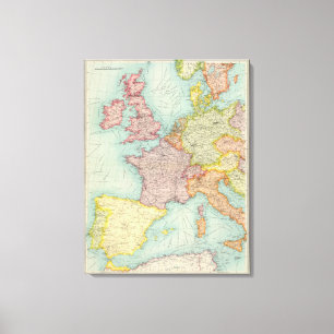 Western-Europa-Kommunikationen Leinwanddruck