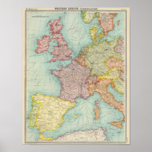 Western-Europa-Kommunikationen Poster