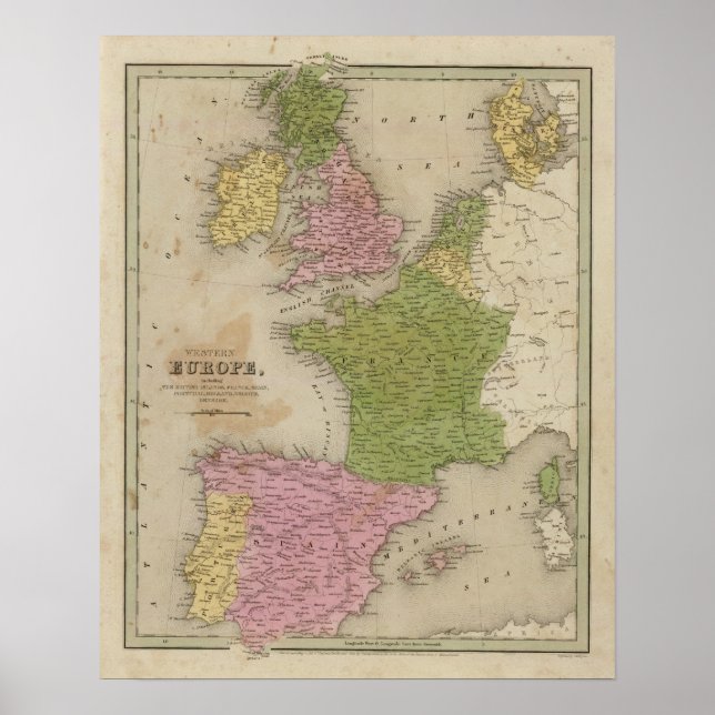 Western Europa Poster (Vorne)