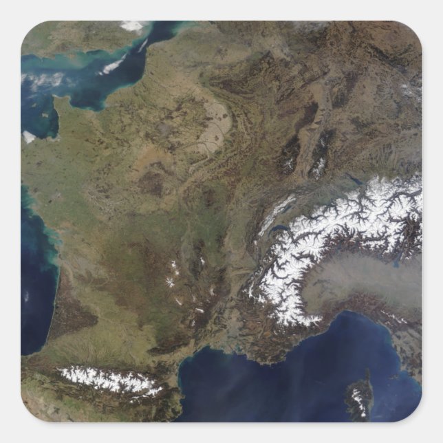 Western Europa Quadratischer Aufkleber (Vorderseite)