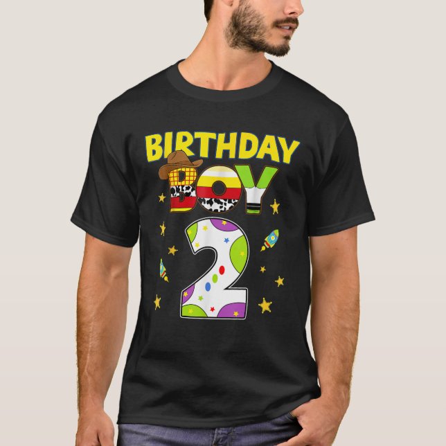 Western Family Birthday Boy 2 Cowboy 2nd Birthday  T-Shirt (Vorderseite)