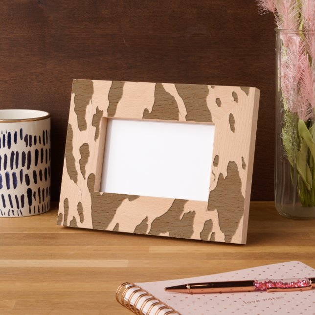 Western Farm Animal Cow Print Geätzte Rahmen (Links)