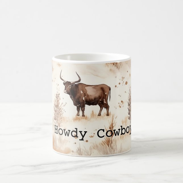 Western Farm Animal Highland Cow Kaffeetasse (Mittel)