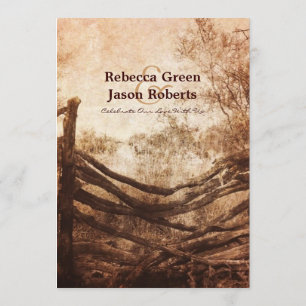 Western Farm Hochzeit Probe Abendessen Einladung