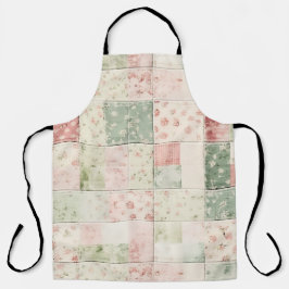Western Farm Mint Pink Floral Quilt Patterns Schürze