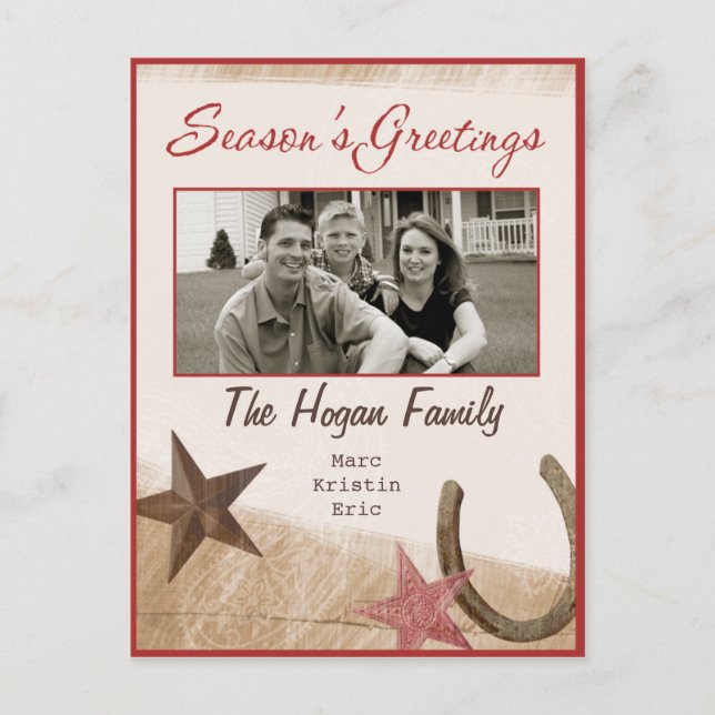 Western-Feiertags-Foto-Postkarte Feiertagspostkarte (Vorderseite)