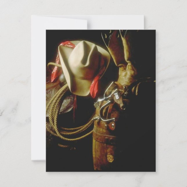 WESTERN-FERTIGEN THEMED PARTY EINLADUNG ~ EZ2 (Vorderseite)