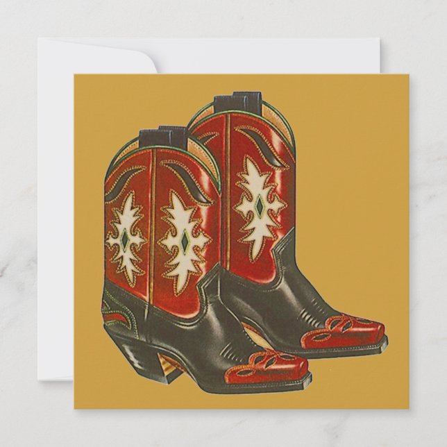 WESTERN-FERTIGEN THEMED PARTY EINLADUNG ~ EZ2 (Vorderseite)