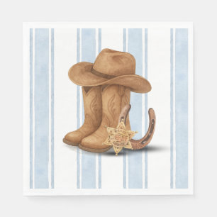 Western First Geburtstag   Cowboy   Erste Roundup Serviette
