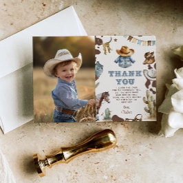 Western First Rodeo Junge Geburtstag Foto vielen D Einladung