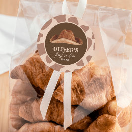 Western First Rodeo Wild West Cowboy 1. Geburtstag Runder Aufkleber