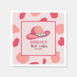 Western First Rodeo Wild West Cowgirl 1. Geburtsta Serviette