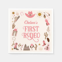 Western First Rodeo Wildwest Cowgirl Pink Birthday