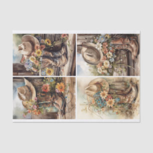 Western Florals Seidenpapier