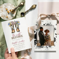 Western Flowers Boots Rustic Rehearsal Dinner