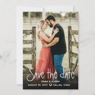 Western-Foto Hochzeit speichern Sie das Datum Save The Date