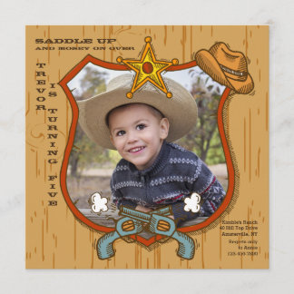 Western Frame Foto Einladung