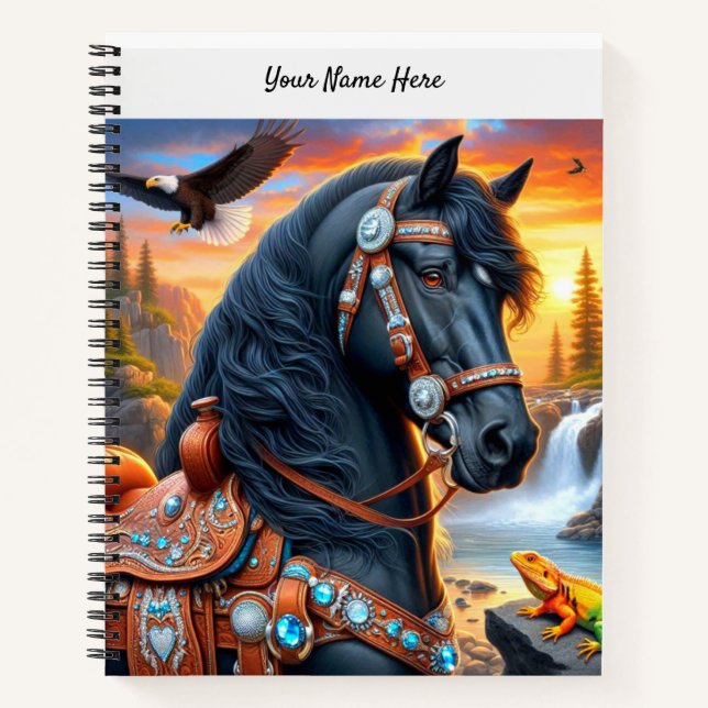 Western Friesian Horse Notizbuch (Vorderseite)