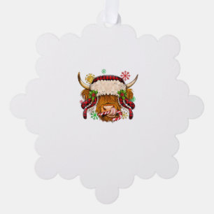 Western Frohe Weihnachten Hochland Kuh Xmas Farm A Ornament Karte
