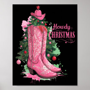 Western, Frohe Weihnachten und Baum, Nk Cowboy-Sti Poster