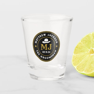 Western Frontier Retro-Logo Personalisierte Trauze Schnapsglas