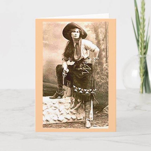Western Frontier Woman Greeting Card Karte (Vorderseite)