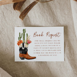 Western für Wasserfarben Boots Babydusche Buchungs Begleitkarte