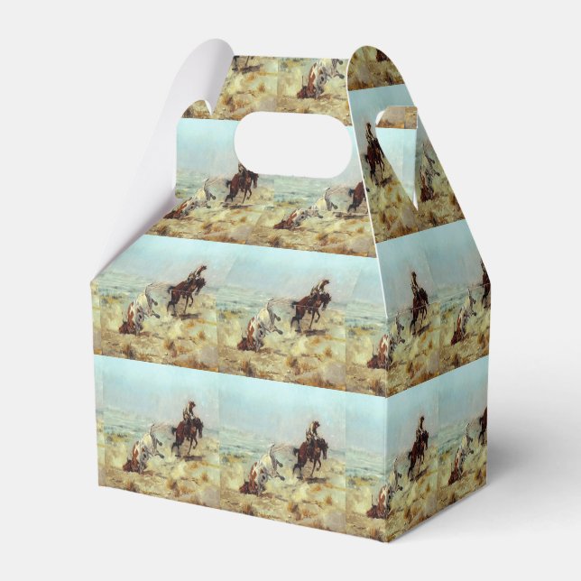 Western Gastgeschenk oder Geschenkboxen Alt West Geschenkschachtel (Vorderseite)