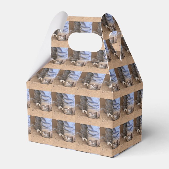Western Gastgeschenk oder Geschenkboxen Cowboy Sti Geschenkschachtel (Vorderseite)
