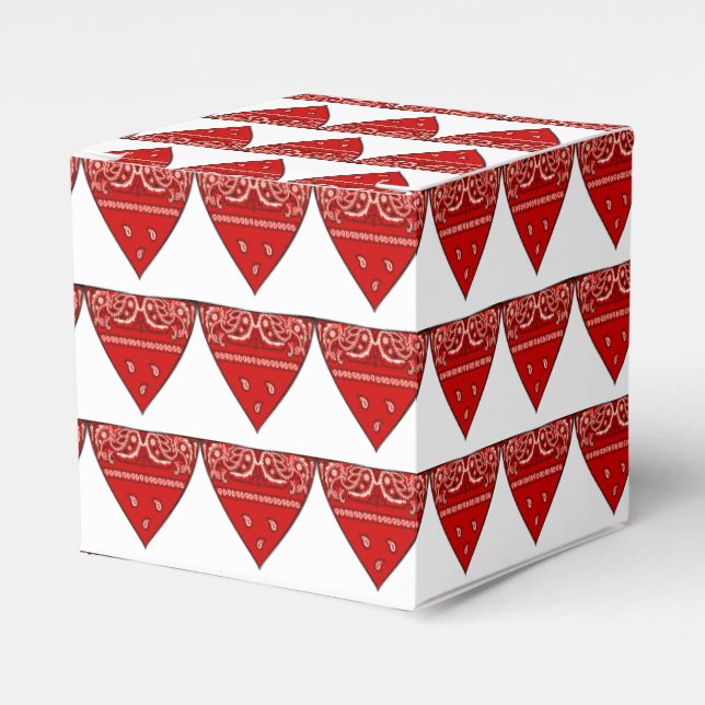 Western Gastgeschenk oder Geschenkboxen Red Bandan Geschenkschachtel (Vorderseite)