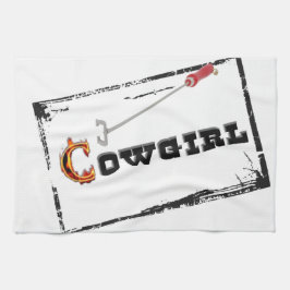 Western-"gebrandmarktes Cowgirl-" Küchen-Tücher Handtuch