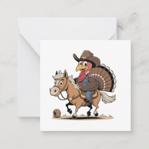 Western gekocht Türkei Erntedank Cowboy Cowgirl Mitteilungskarte