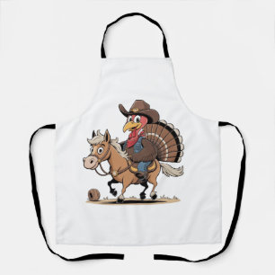 Western gekocht Türkei Erntedank Cowboy Cowgirl Schürze