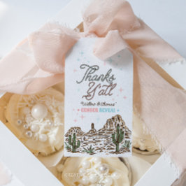 Western Gender Reveal Cowboy oder Cowgirl Geschenkanhänger