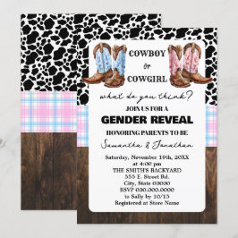 Western Gender Reveal Dusche Country Boots Einladung