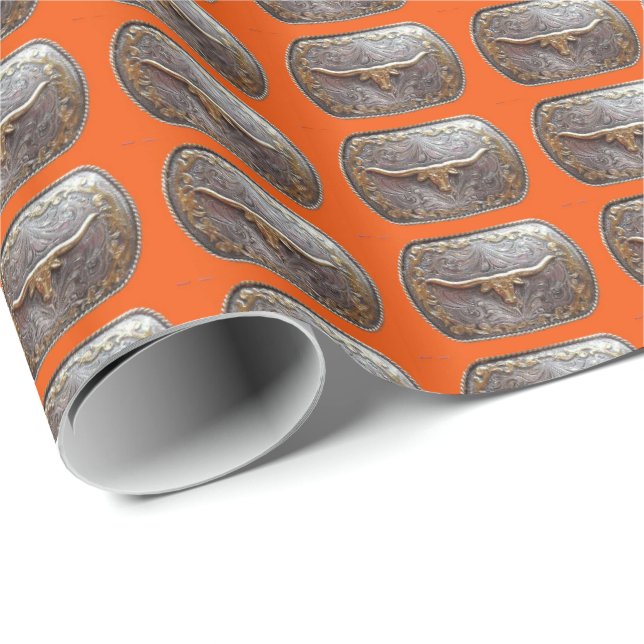 Western Geschenkpapier für langbeinige Gürtelschna (Rolleneckpunkt)