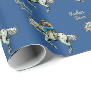Western-Geschenkverpackungspapier Rodeo Bronco-Rei Geschenkpapier