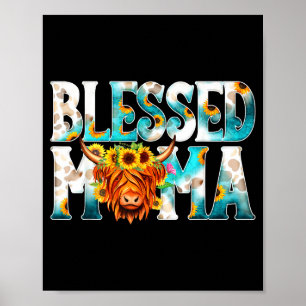 Western gesegnete Kuh Mama Kuh Druck Mutter Mutter Poster