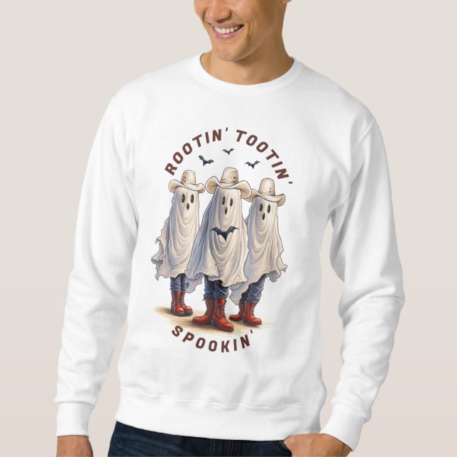 Western Ghosts Personalisiert Rootin Tootin Spooki Sweatshirt (Vorderseite)