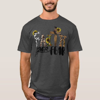 Western Glaube über Angst Cowide Sonnenblume Fa. T-Shirt