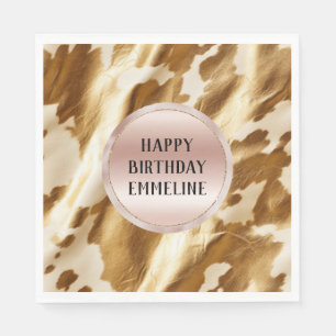 Western Gold Creme Cowhide Serviette