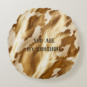 Western Goldcreme Rundes Kissen