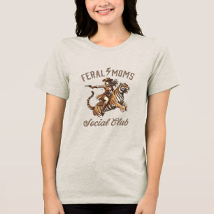 Western Graphic - Feral Mamas Tri-Blend-Shirt Tri-Blend Shirt