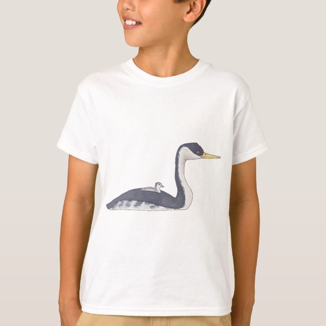 Western Grebe Aquarell T-Shirt (Vorderseite)