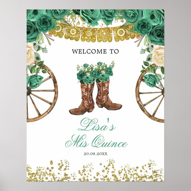 Western Green Hunter Charra Begrüßungszeichen Poster (Vorne)